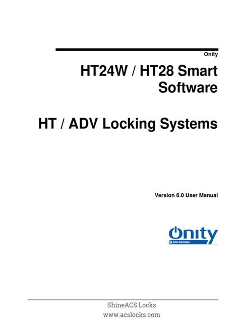 onity ht24 manual pdf